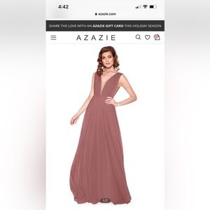 Azazie A16 desert rose bridesmaid dress